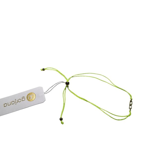 Gorjana Initial Prism Bracelet – Letter B – Gold Plated – Green Cord – NWT - Picture 3 of 4